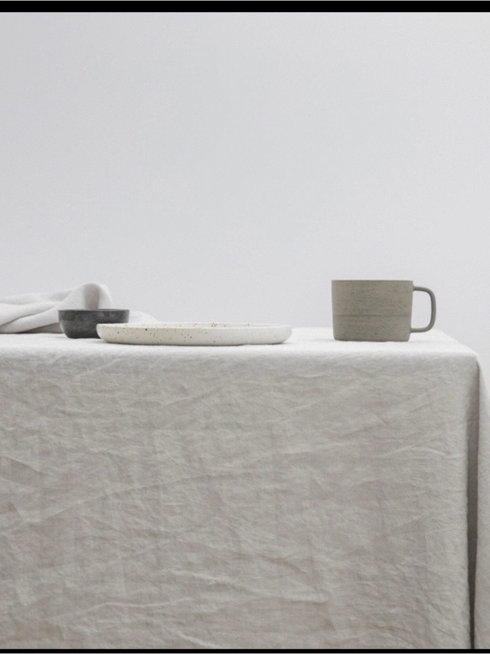 NEW Cultiver Linen Tablecloth – Smoke Gray – 59” x 94” – 100% European Flax